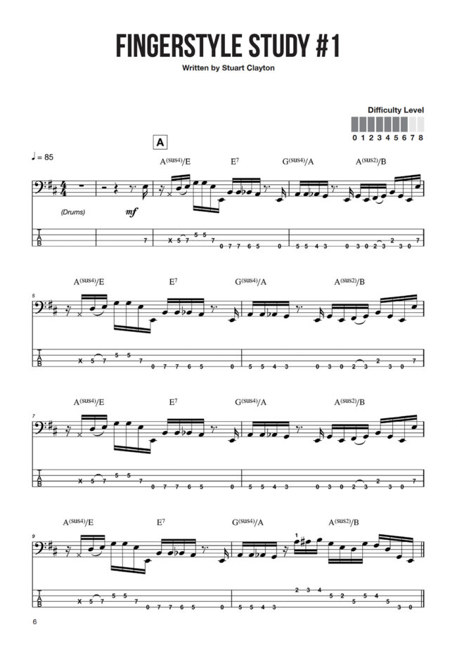Sample page from Advanced Studies for Bass Guitar