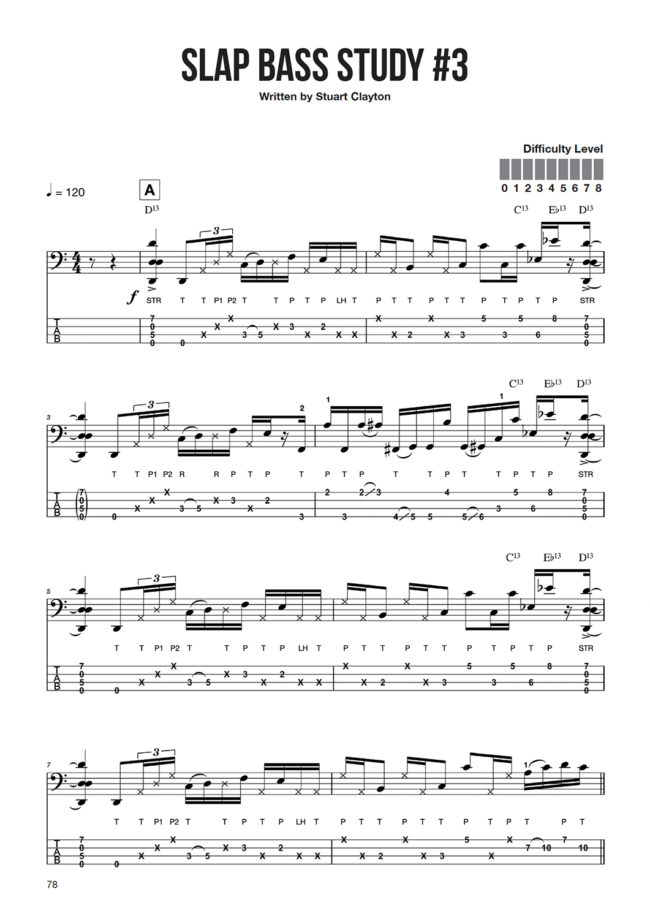 Sample page from Advanced Studies for Bass Guitar