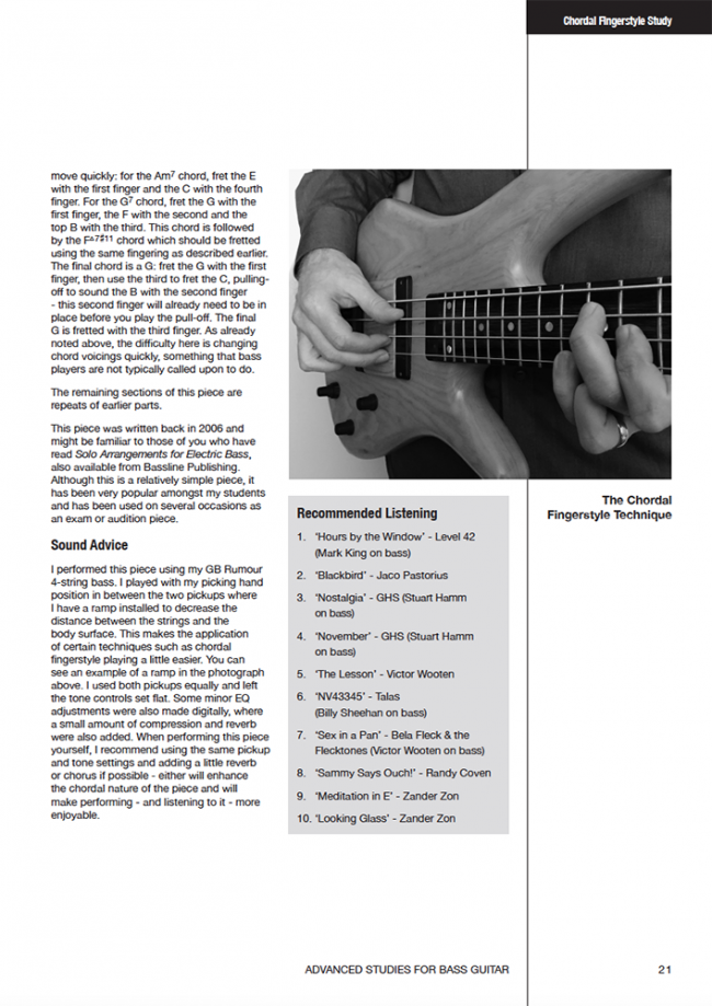 Sample page from Advanced Studies for Bass Guitar
