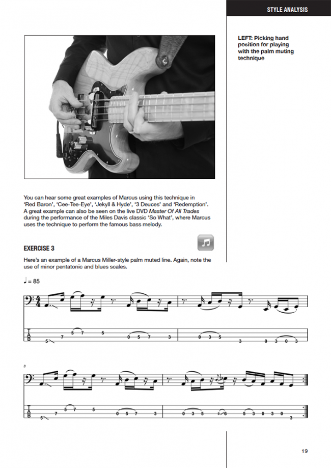 Sample page from Marcus Miller Highlights from Renaissance