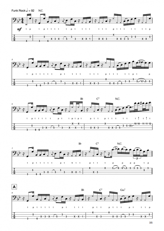 Sample page from Marcus Miller Highlights from Renaissance