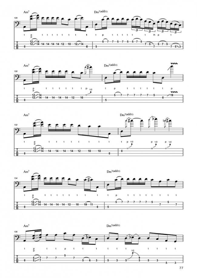 Sample page from Marcus Miller Highlights from Renaissance