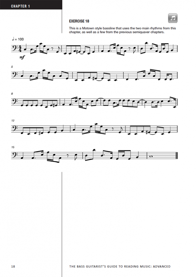Sample page from The Bass Player's Guide to Reading Music - Advanced