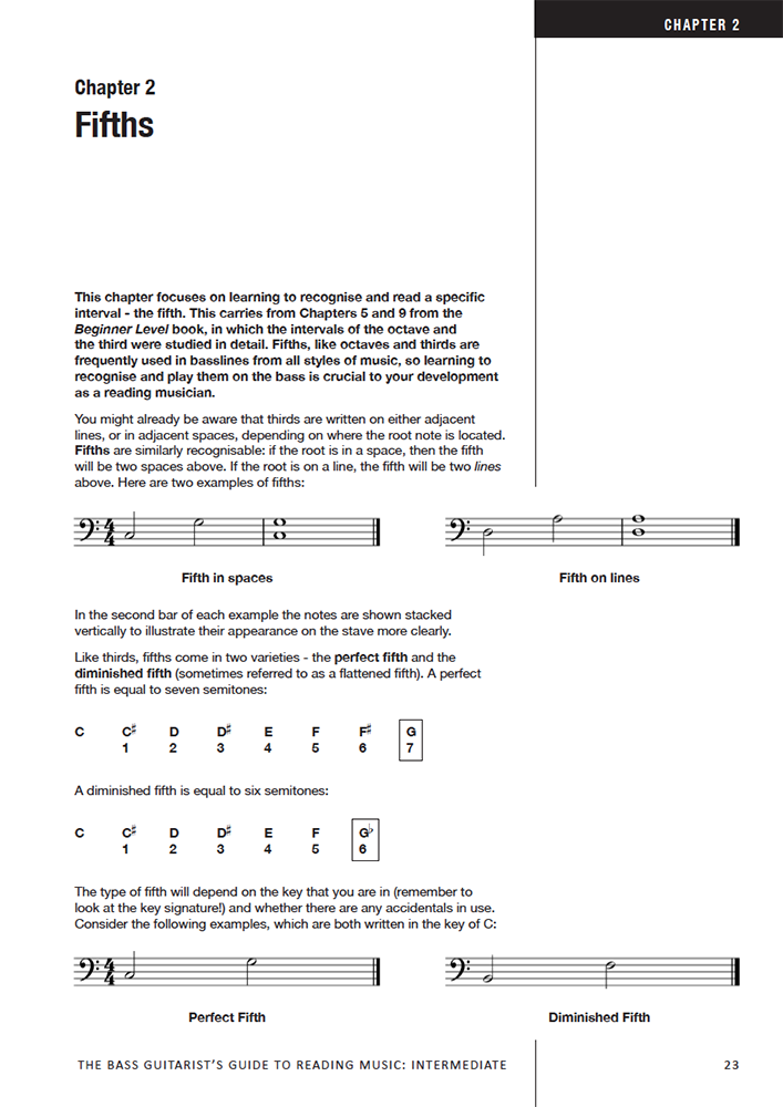 Sample page from The Bass Player's Guide to Reading Music - Intermediate