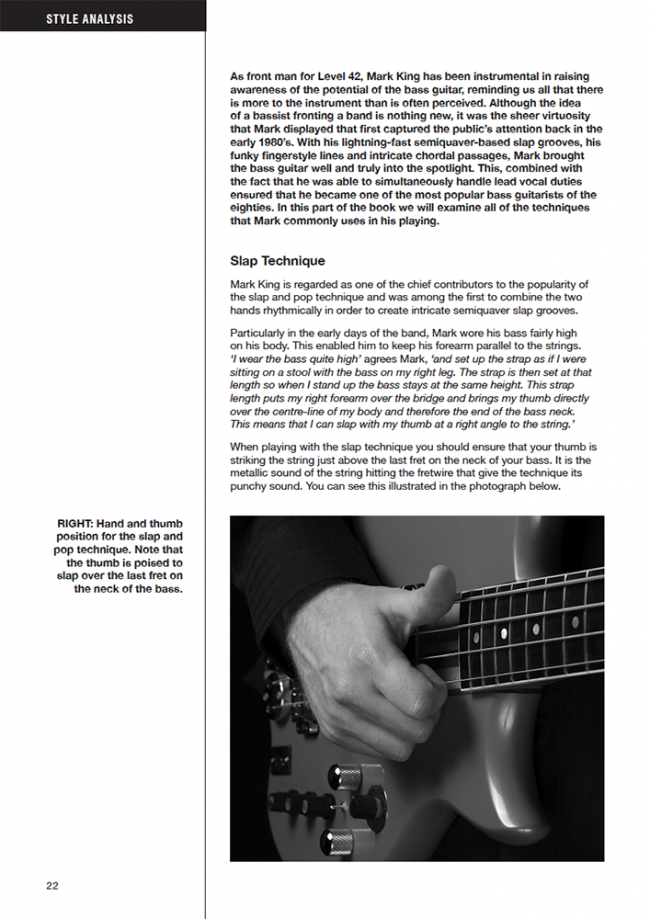 Sample page from The Mark King Bass Book