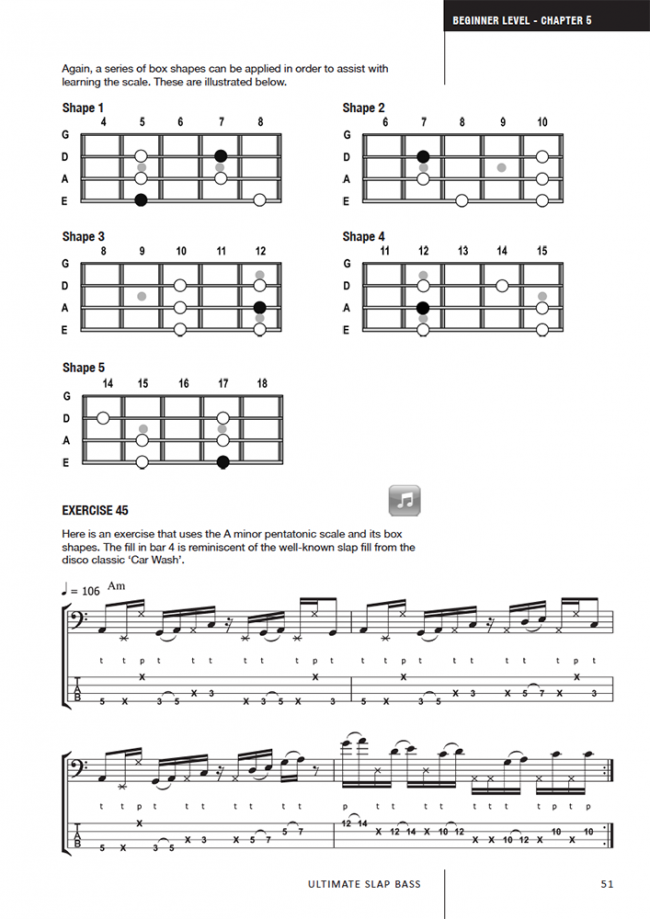 Sample page from Ultimate Slap Bass