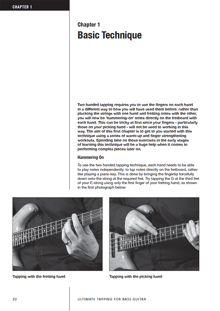 Sample page from Ultimate Tapping for Bass Guitar