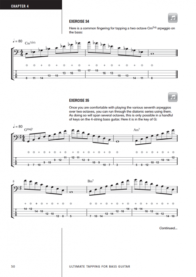 Sample page from Ultimate Tapping for Bass Guitar