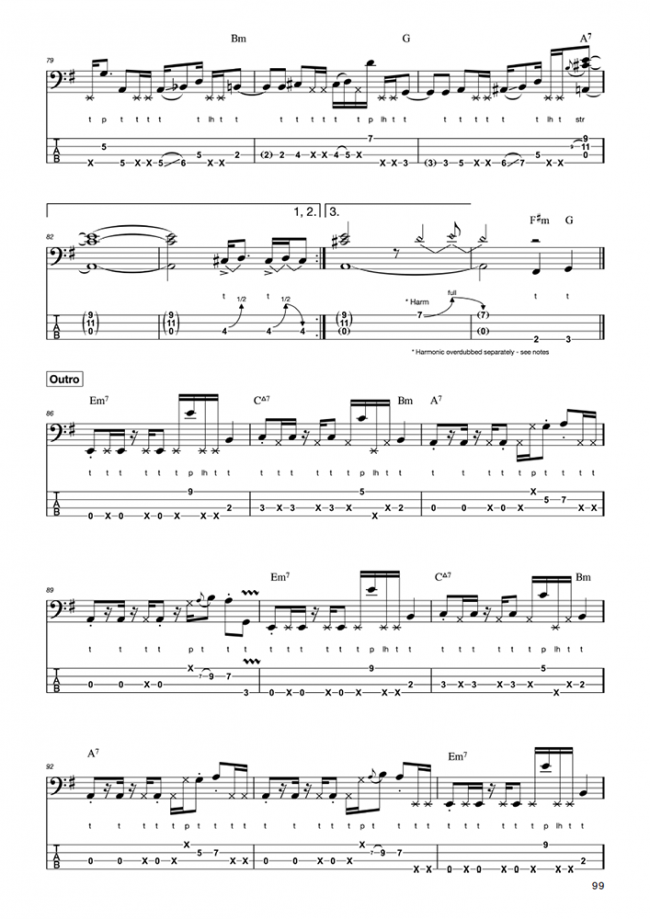Sample page from The Level 42 Bass Book Volume 2