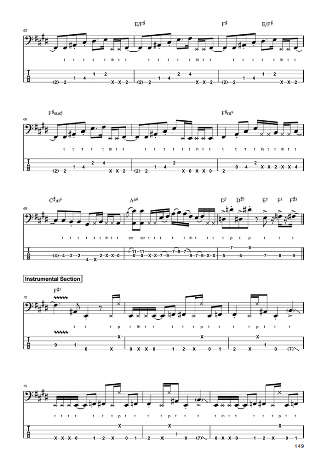Sample page from The Level 42 Bass Book Volume 2