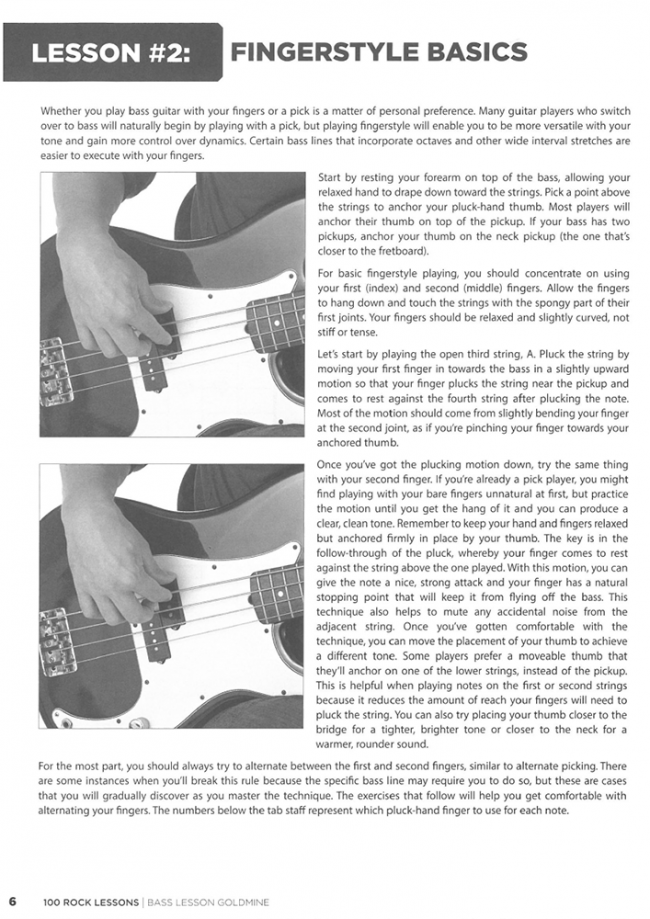 Sample page from Bass Lesson Goldmine - 100 Rock Lessons