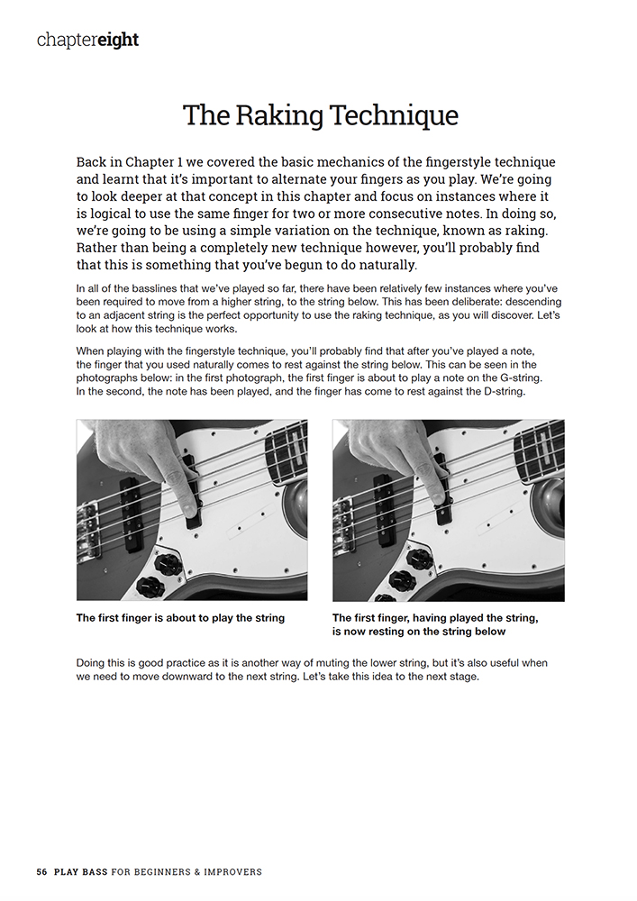 Sample page from Play Bass - For Beginners & Improvers