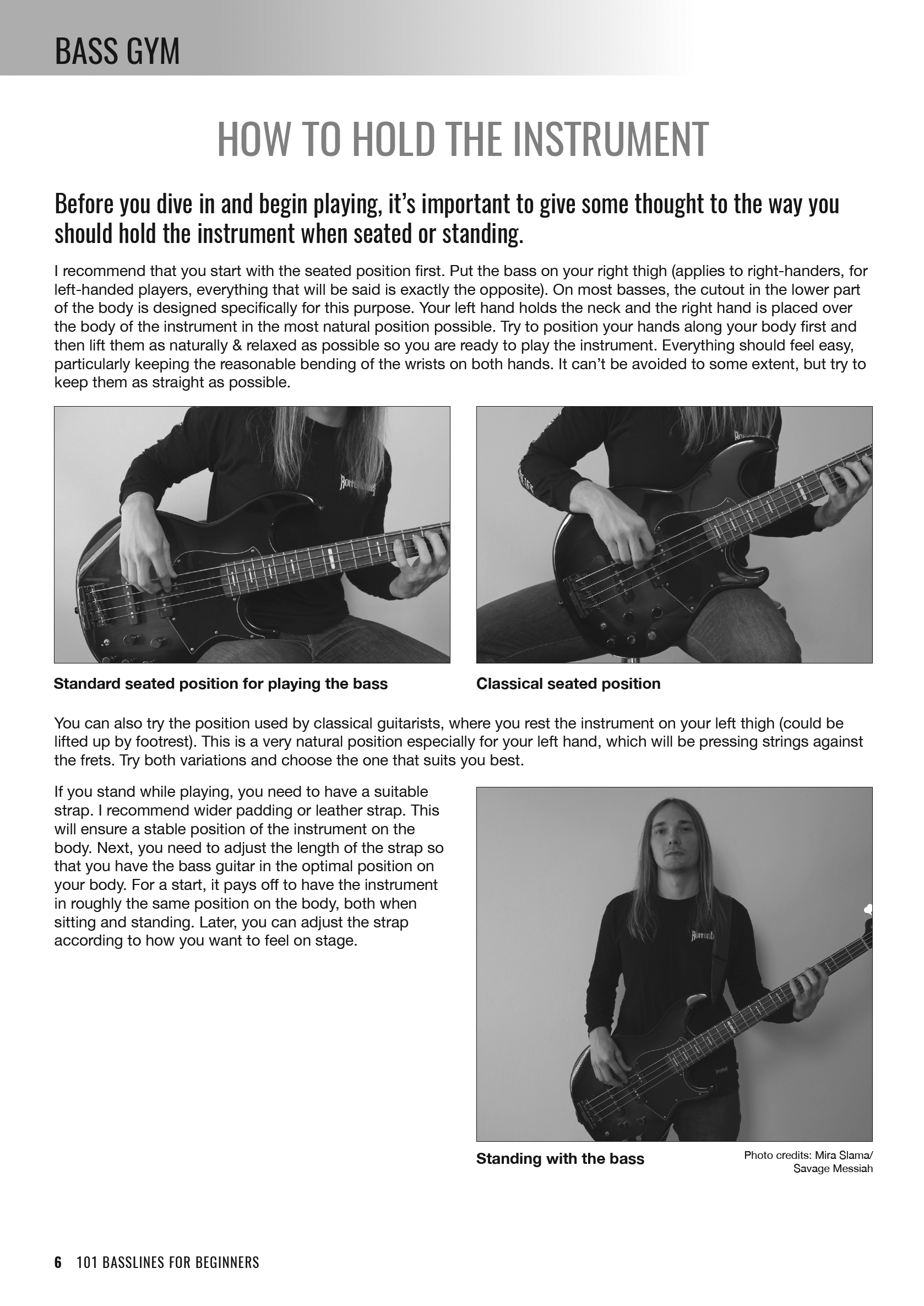 Sample page from Bass Gym - 101 Basslines for Beginners