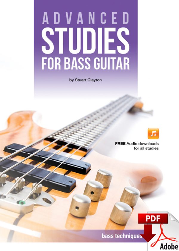 Front cover of Advanced Studies for Bass Guitar