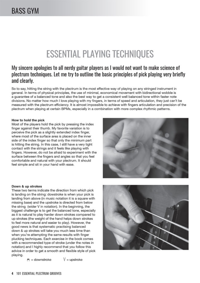 Sample page from Bass Gym - 101 Essential Plectrum Grooves