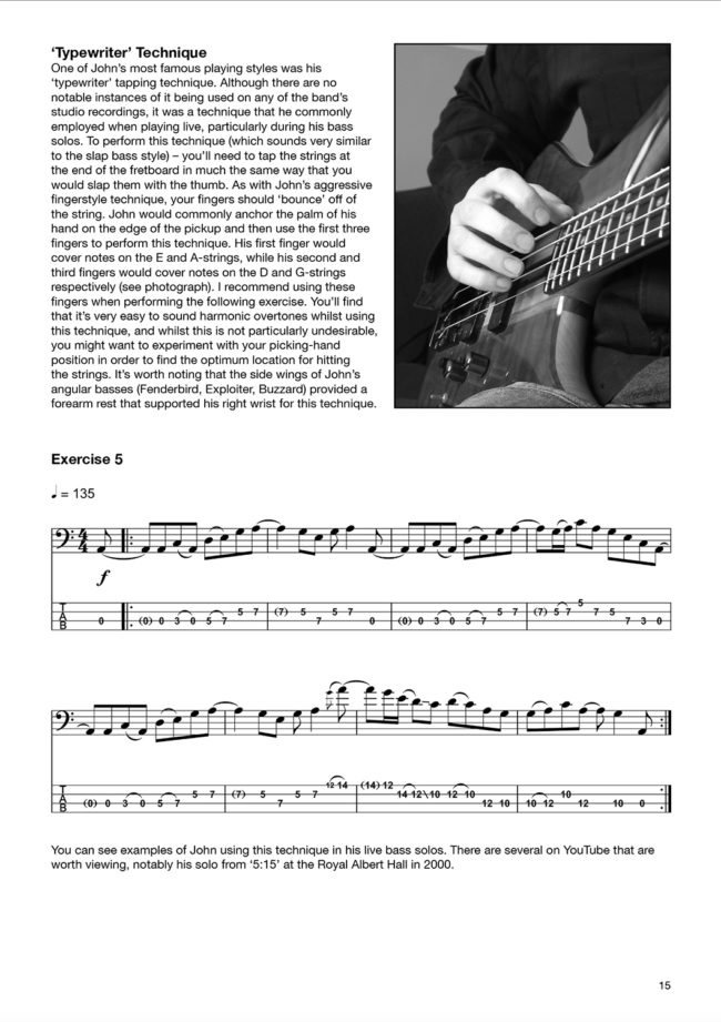 Sample page from The John Entwistle Bass Book