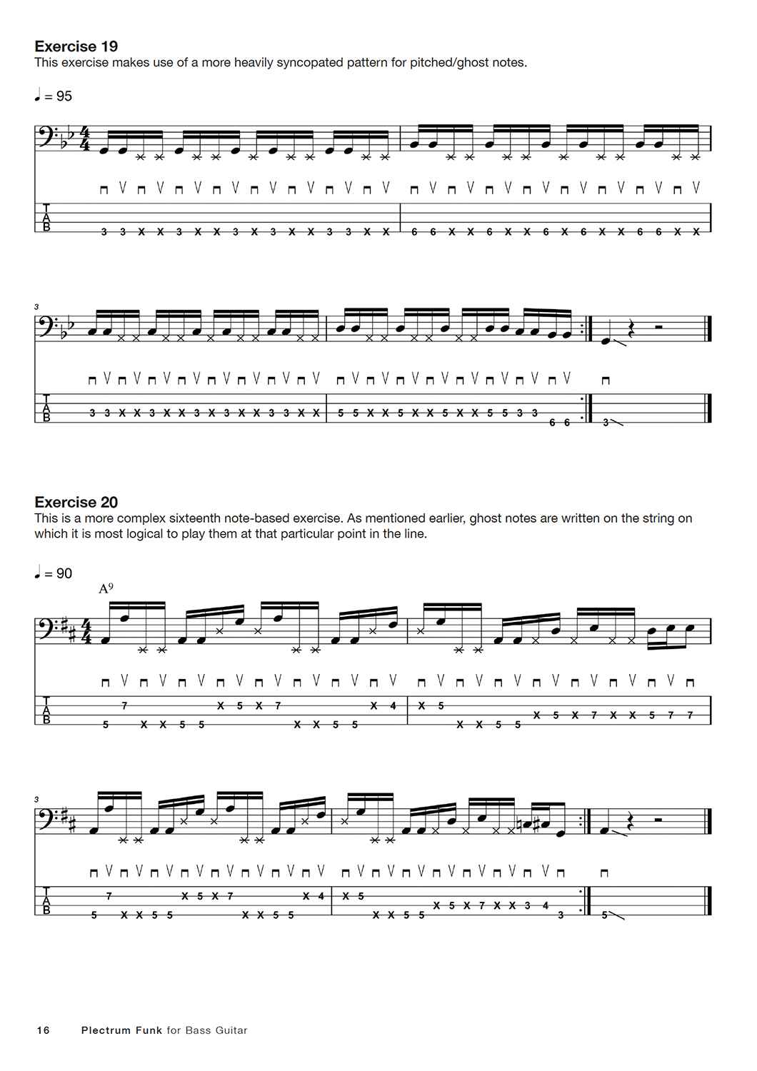 Sample page from Plectrum Funk for Bass Guitar Sample page from Plectrum Funk for Bass Guitar