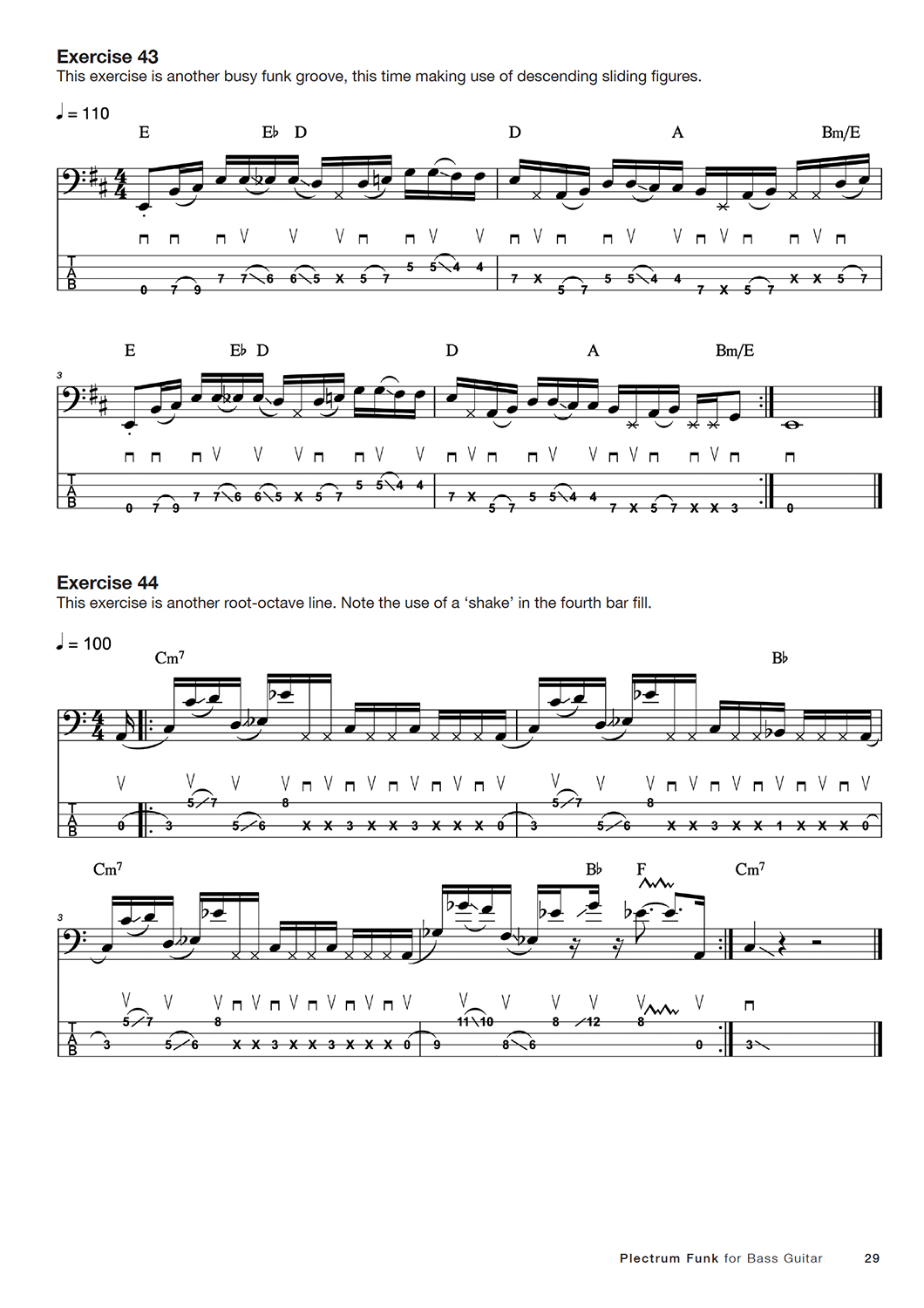 Sample page from Plectrum Funk for Bass Guitar Sample page from Plectrum Funk for Bass Guitar