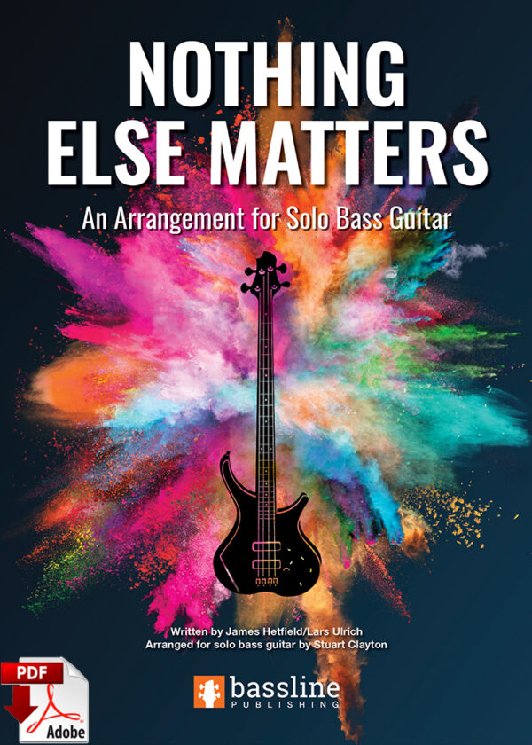 Cover image for a solo bass arrangement of 'Nothing Else Matters' by Metallica