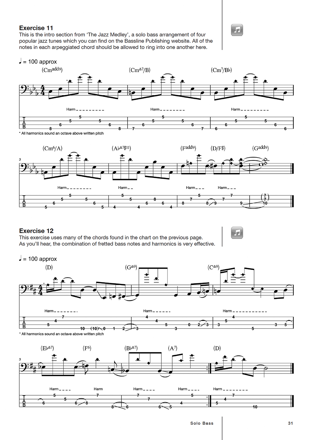 Sample page from Solo Bass