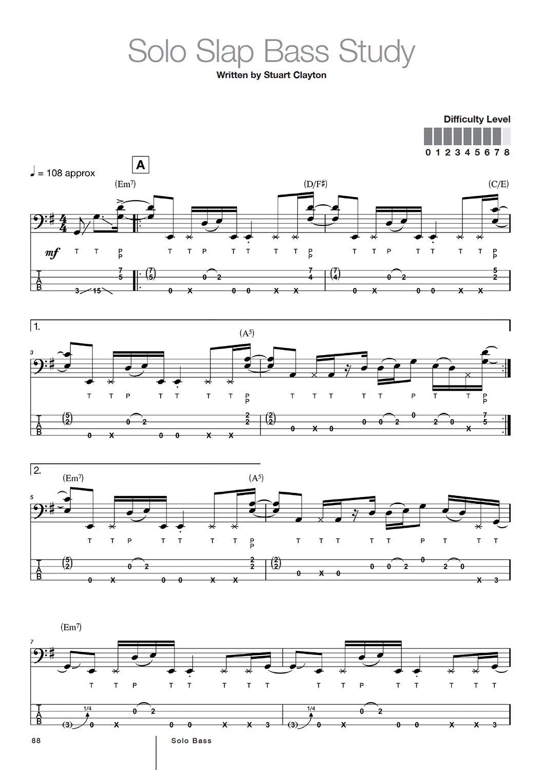 Sample page from Solo Bass