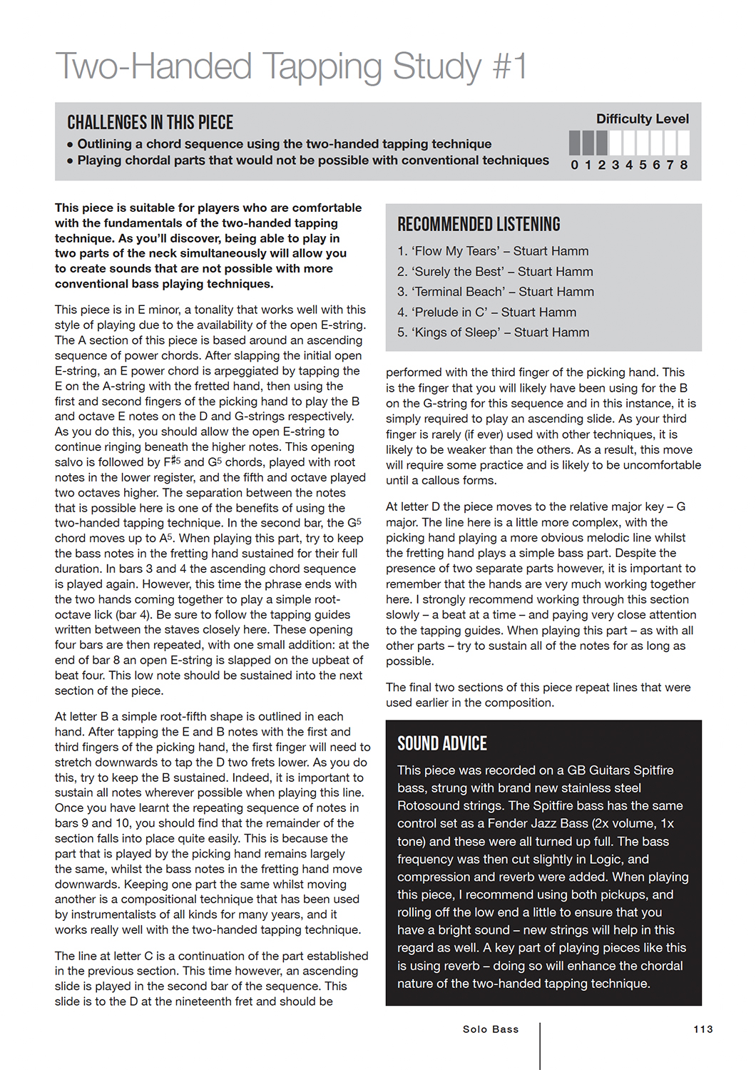 Sample page from Solo Bass