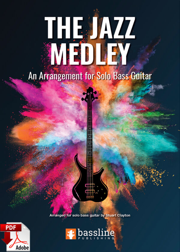 Cover image for a solo bass arrangement of a medley of jazz songs